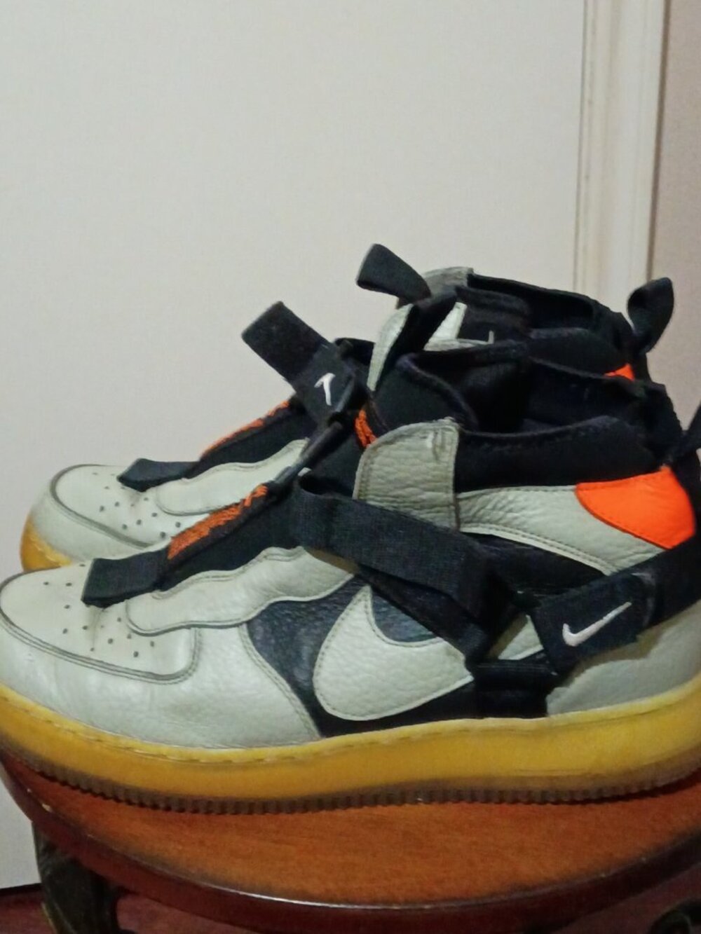 Size 11 - Nike Air Force 1 Utility Mid Spruce Fog / Rare High top Air Force Ones - Picture 9 of 15